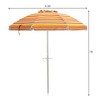 Costway 6.5 FT Patio Beach Umbrella Sun Shade Tilt Aluminum Sports Portable Carry Bag Multicolor/Blue/Turquoise/Beige - 3 of 4