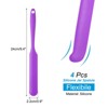 Unique Bargains Silicone Heat Resistant Non-Stick Long Handle Food Spatula for Jars 4 Pcs - 2 of 4