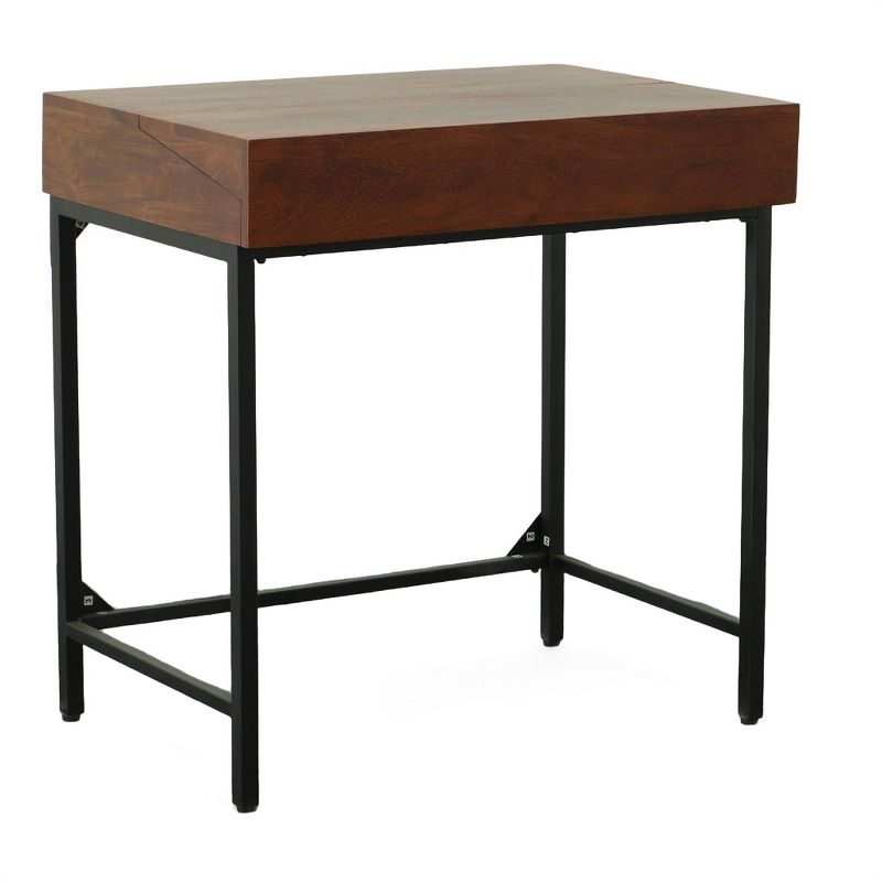 Raleigh Rustic Top RTA Writing Desk Chestnut/Black - Carolina Chair &#38; Table, 5 of 8