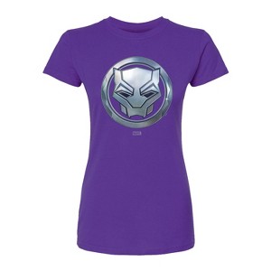Women's - Marvel - Black Panther Circle Logo Fitted Graphic T-Shirt - 1 of 2