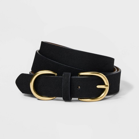 Women's Double Harness Metal Loop Belt - Universal Thread™ Black