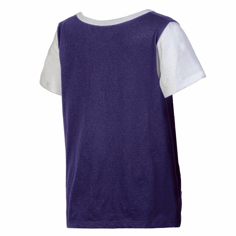 NCAA TCU Horned Frogs Girls&#39; White Tie T-Shirt, 2 of 4