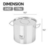 Winado 24QT Stainless Steel Steamer Pot with Water Fill Spout, Divider and Rack - 2 of 4