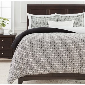 Chanasya Reversible Nouveau Geometric Duvet Cover Set - 1 of 4