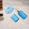 Unique Bargains Reusable Vertical Stripes Bathroom Accessories Kit 1 Set - 3 of 4