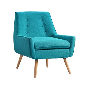 Trellis Upholstered Chair - Blue - Linon, Bright Blue