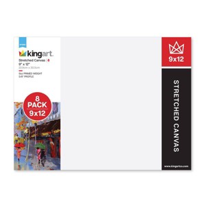 KINGART Stretched Canvas 9" x 12" 8 pc Value Pack - 1 of 4