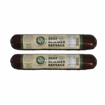 Northlight 2ct Black Savory Spicy Beef Summer Sausage 1 lb