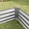 Lyngins 8x4x1ft Raised Garden Beds Outdoor, Galvanized Metal Planter, Open Bottom, Anti-Rust, Outdoor Planter Bed for Flowers,Vegetables, Herbs - 2 of 4