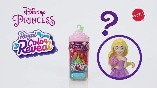 Disney Princess Royal Color Reveal Surprise Small Doll with Garden Party Accessories (Dolls May Vary), 2 of 5, play video