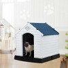 Tangkula Plastic Dog House Pet Puppy Shelter Waterproof Indoor/Outdoor Ventilate Blue - 2 of 4