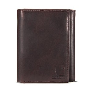 Carhartt Men's Durable Oil Tan Leather Wallets, Available in Multiple Styles – Front pocket, Bi-Fold, Trifold Wallets - 1 of 4