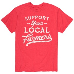 Men's - Instant Message - Support Your Local Farmers Short Sleeve Graphic T-Shirt - 1 of 4