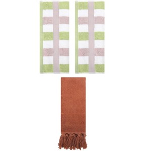 REGALWOVEN 3 Packs Cotton Absorbent Soft Decorative Bathroom Hand Towel for Kitchen - 1 of 4