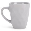Elanze Designs Dimpled Silver Grey 12 ounce Glossy Ceramic Mugs Matching Set of 4 - 2 of 4