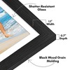 Americanflat 11x14 Picture Frame with Shatter-Resistant Glass, Use as 8x10 Frame with Mat or 11x14 Frame Without Mat, Hudson Collection, Natural Oak - 3 of 4