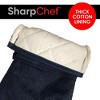 SharpChef Heat and Slip Resistant Silicone Oven Mitt and Pot Holder Set, Soft Cotton Lining, Waterproof, BPA-Free,2 Count - 4 of 4