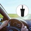 Unique Bargains Auto Car Trash Can Durable Seat Back Trash Bin Black 1 Pc 3.9" Width 7.5" Height Plastic Rhinestone - 2 of 4
