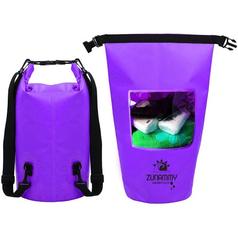 Link 10 LT Waterproof Lightweight Floating Dry Bag With Clear Window &  Drawstring and Buckle For Added Protection - Purple