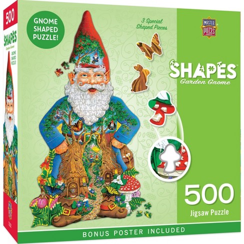 Masterpieces 500 Piece Shaped Jigsaw Puzzle - Garden Gnome - 16.4