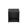 WestinTrends Coastal 2-Piece Wicker Outdoor Storage Ottoman and Square Side Table Set - 3 of 4