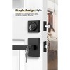 Itopfox Black Exterior Door Lock Set with Deadbolt, Square Contemporary Matte Black Front Door Handle, Heavy Duty Zinc-alloyed Door Locks (3 Pack) - 2 of 4