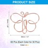 Unique Bargains Butterfly Shape Metal Cute Funny Exquisite Paper Clip Clamp 60 Pcs - 2 of 4
