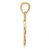 Black Bow Jewelry 14k Two Tone Gold Heart Lock and Key Pendant, 15mm - 2 of 4