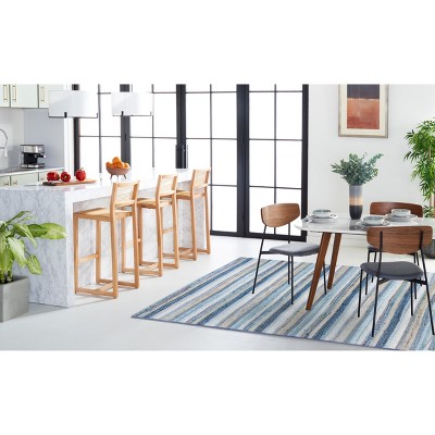 Handmade Montauk Blue and Multi Wool-Cotton 8' x 10' Area Rug