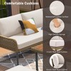 YOOCOZZ 6-Piece Rope L-Shaped Set with Acacia Wood Table and Rope Benches - Beige - 4 of 4