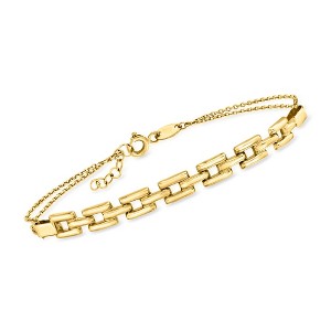Ross-Simons 10kt Yellow Gold Panther-Link Centerpiece Bracelet - 1 of 3