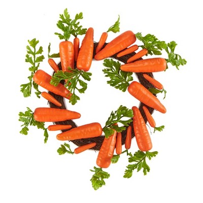 The Lakeside Collection Easter Spring Decor Bunny Carrot Wreath Garland PiIlow - Carrot Wreath