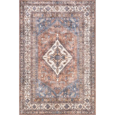 nuLOOM Tindra SpinClean Machine Washable Stain-Resistant Area Rug