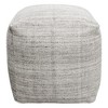 Moti Remi Pouf in Handwoven Contemporary Salt and Pepper Gray Wool - 2 of 4