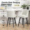 JUJABU 26 Inch Swivel Bar Stools Set of 2 with Footrest and Linen Fabric Upholstered - 4 of 4