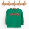 SmileyWorld Varisty Believe - Youth Long Sleeve Graphic T-Shirt and Toddler Long Sleeve Graphic Tee - 2 of 3