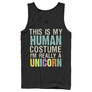 Men's Lost Gods Unicorn in Human Costume Tank Top - 1 of 4