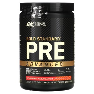 Optimum Nutrition Gold Standard® Pre Advanced, Strawberry Mango Daiquiri, 14.1 oz (400 g) - 1 of 2