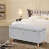 NicBex Modern 39.3" Boucle Storage Bench with Wood Legs for Bedroom and Entryway - 3 of 4