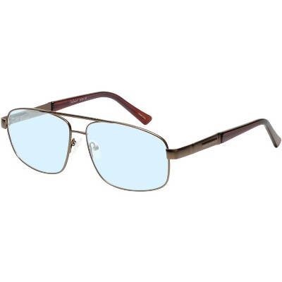 Enhance BIG&TALL EN3920 Men Blue Light Eyeglasses Shiny Dark Gunmetal Black 59mm +0.25 Custom Lens Non-Refundable