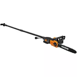 Worx WG309 10" - 8 Amp 2-in-1 Chainsaw & Pole Saw with 10' Reach, Tool-Free Chain-Tensioning