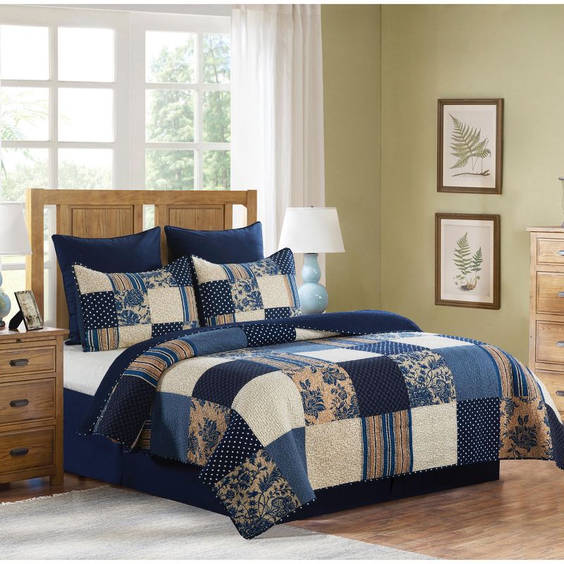C&F Home Julia Cotton Patchwork Quilt Set  - Reversible and Machine Washable, 3 of 10