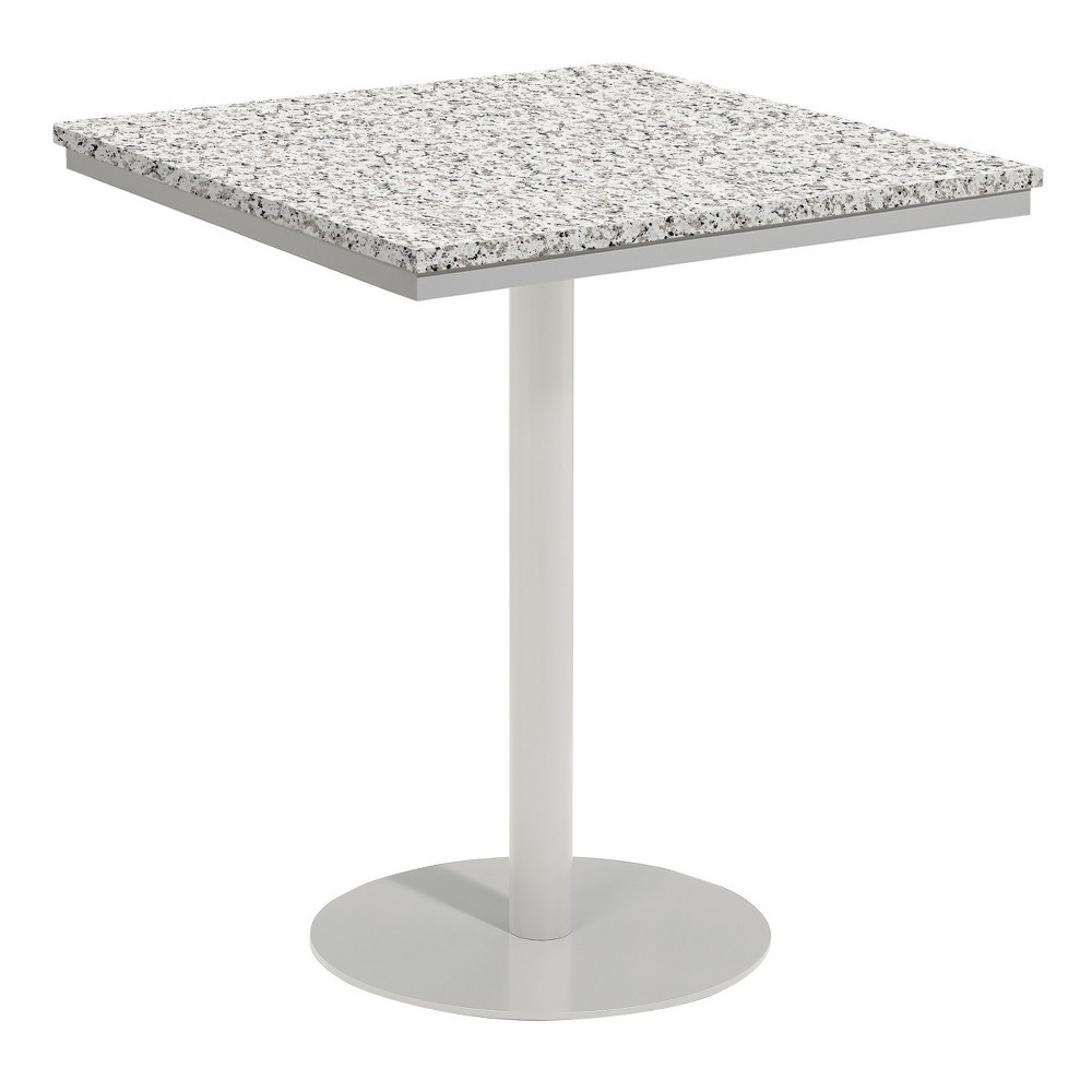 Travira 36 Square Patio Bar Table Powder Coated Steel Frame Lite