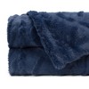 Chanasya Cable Knit Embossed Faux Fur Throw Blanket - Reverse Mink - 4 of 4