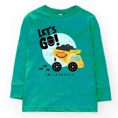 The Juniper Shop SmileyWorld Let's Go Dump Truck Youth Long Sleeve Tee