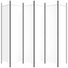 vidaXL 6-Panel Room Divider, 118.1"x78.7", Versatile White Fabric Screen Partition, Easy Assembly Required, Foldable Design for Space Saving - 4 of 4