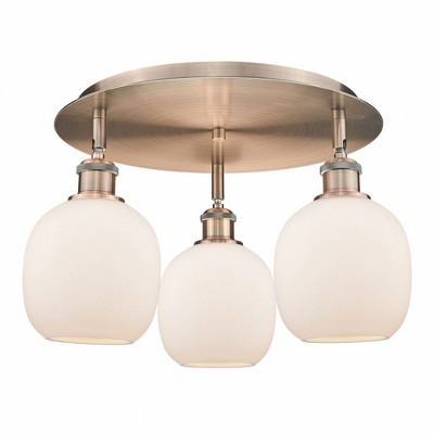 Belfast - 3 Light Flush Mount In Industrial Style-9.5 Inches Tall and 17.75 Inches Wide