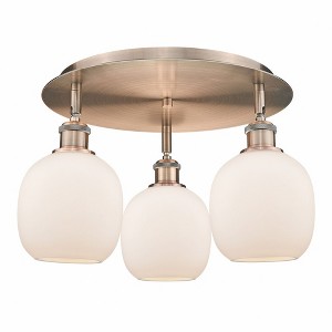 Belfast - 3 Light Flush Mount In Industrial Style-9.5 Inches Tall and 17.75 Inches Wide - 1 of 1