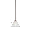 Toltec Lighting Paramount 1 - Light Pendant in  Brushed Nickel with 7" Italian Ice Shade - 2 of 2