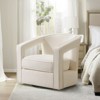30 inch W 360° Swivel Chenille Accent Chair – Modern Barrel Chair for Living Room No Assembly Required - 2 of 4